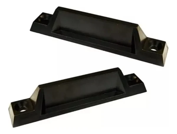 Tirador piramidal negro para puertas de shower – Pack de 2 unidades, fácil instalación y agarre ergonómico