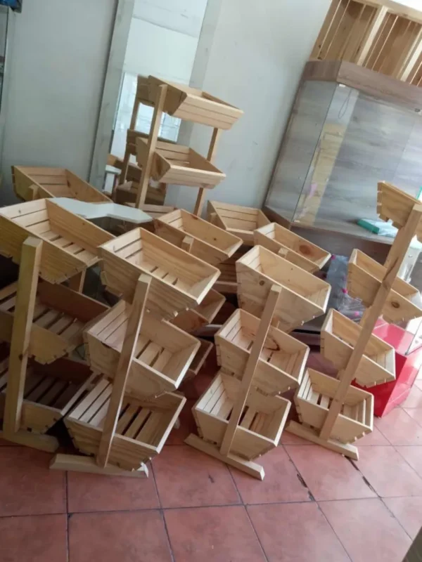 Frutero/Verdulero de Madera 150×40×45 cm para Negocio u Hogar - Imagen 3