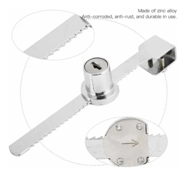 Chapa Serrucho para Vitrinas y Muebles Estantes - Imagen 3