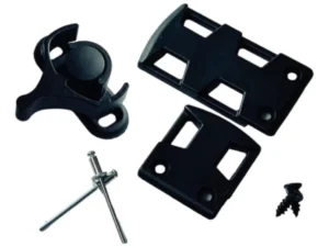 Pestillo caracol para ventana de aluminio L5000 – cierre ambidiestros color plateado