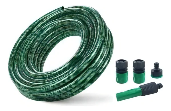 Manguera Reforzada 12 Pulgada 30 Mts Mas Pistola Y Acoples Col...