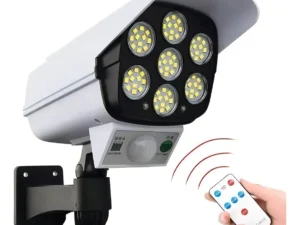 Foco Solar Simula Camara De Seguridad Sensor De Movimiento E