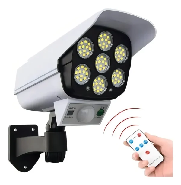 Foco Solar Simula Camara De Seguridad Sensor De Movimiento E