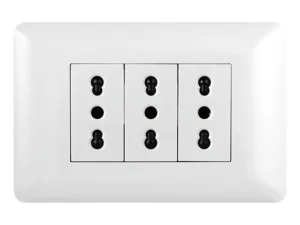 Tomacorriente Enchufe Hembra Triple 1016a Blanco 250v