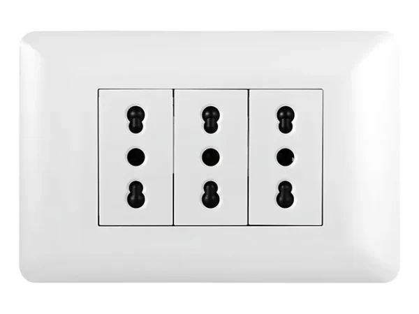 Tomacorriente Enchufe Hembra Triple 1016a Blanco 250v