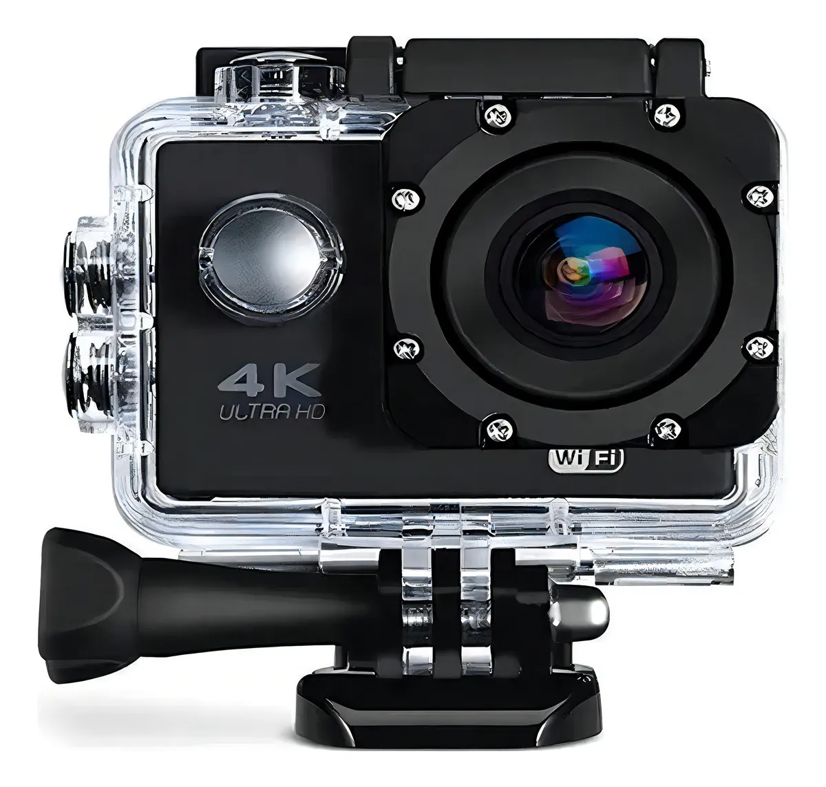 Camara Deportiva 4k I Wifi Sumergible 30mtrs Color Negro