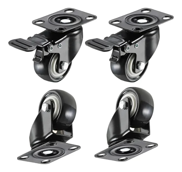 Ruedas De 2freno Giratorias Carrito Camas Vitrinas Muebles