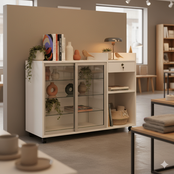 Vitrina caja para negocio – Expositor de vidrio y madera - Imagen 3