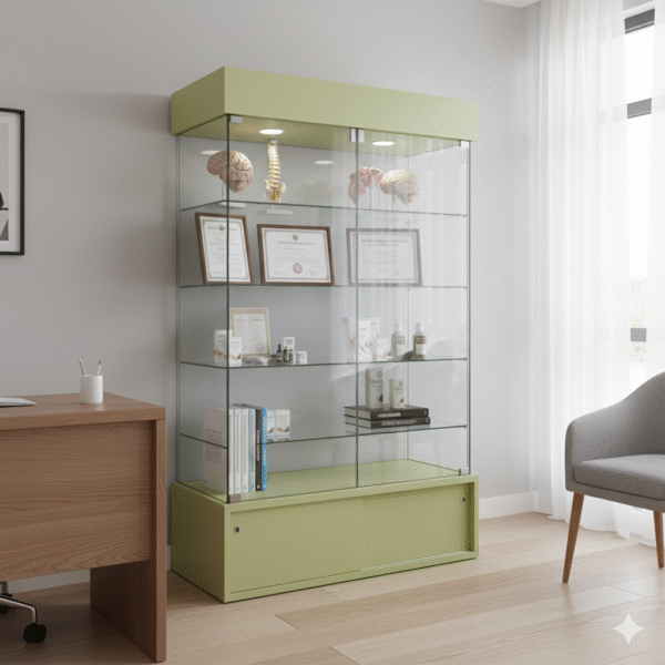 Vitrina Alta con Luces y Puertas Correderas para Colecciones - Imagen 2