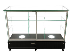 Vitrina para negocio con luces – Expositor de vidrio