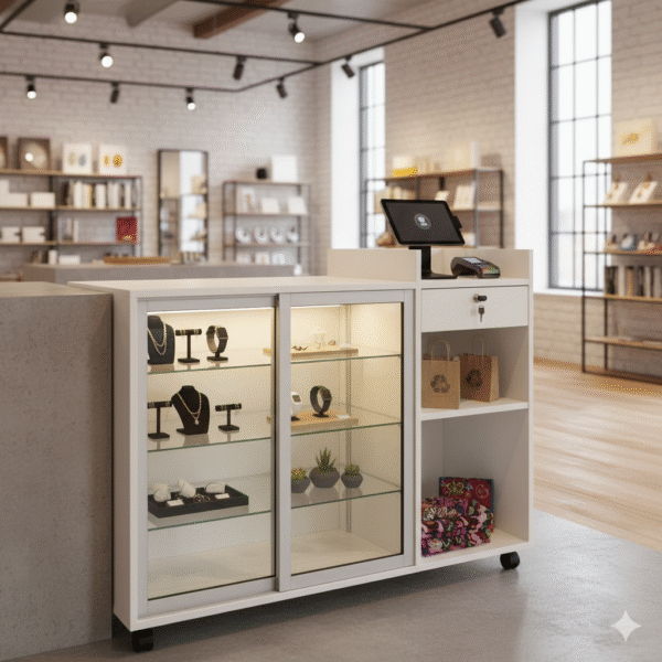 Vitrina caja para negocio – Expositor de vidrio y madera - Imagen 4